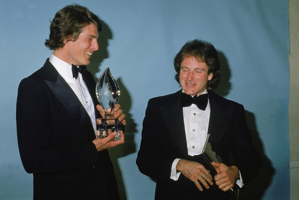 Christopher Reeve és Robin Williams 1979-ben a People's Choice Award után