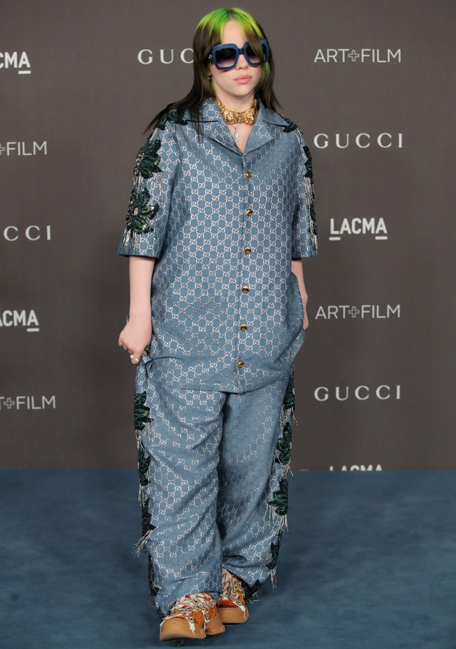 Billie Eilish tetőtől talpig Gucciban