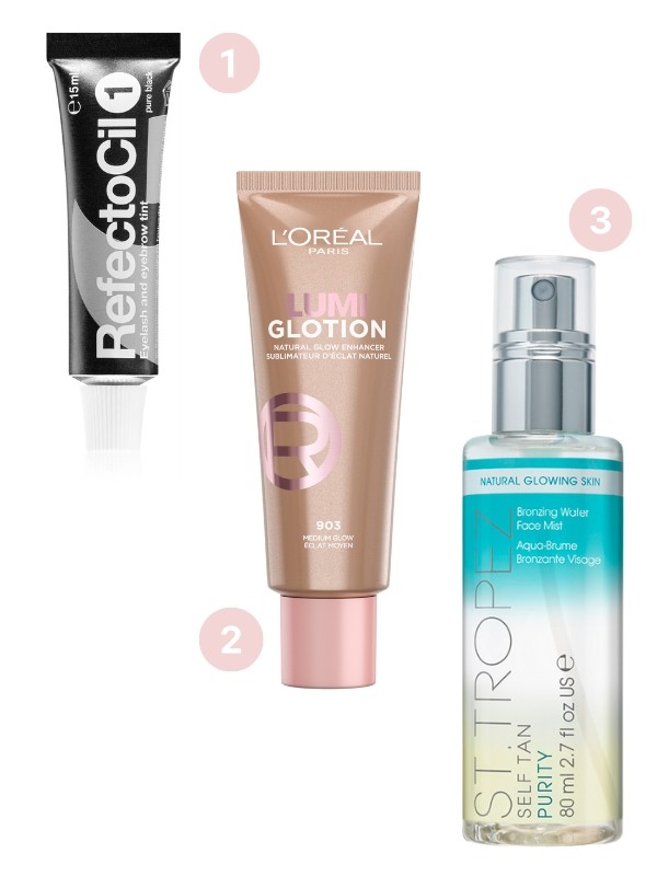 1. Szemöldök- és szempillafesték (Pure Black) REFECTOCIL 2760 Ft - notino.hu 2. Lumi Glotion színezett hidratáló highlighter (Medium Glow) L'ORÉAL PARIS 5599 Ft/40 ml 3. Purity Bronzing Water önbarnító permet ST. TROPEZ 11 290 Ft/80 ml (141,125 Ft/1 ml)