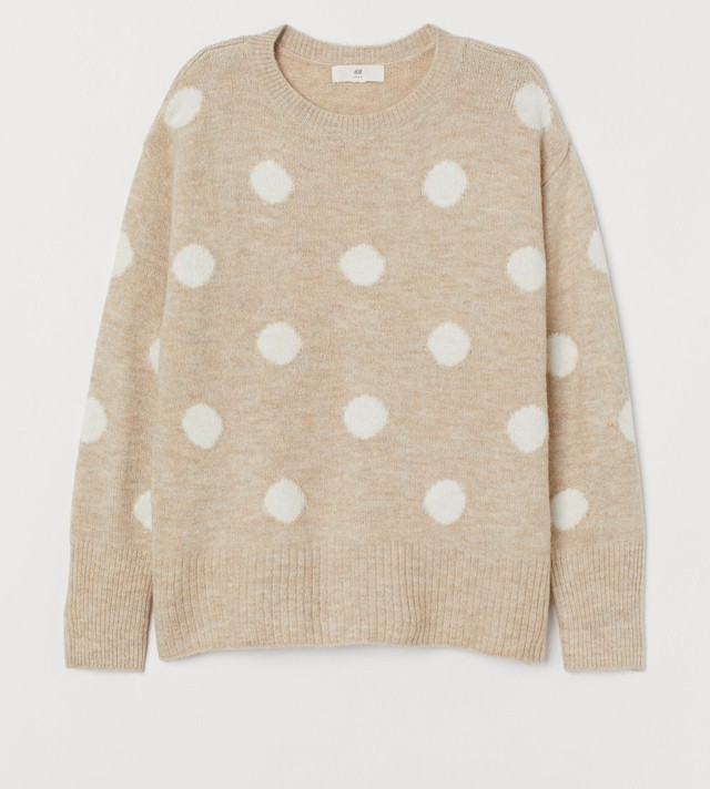 7. Pöttyös kötött - Pulóver H&M 5995 Ft