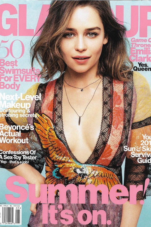 emilia clarke, trónok harca, címlap, vintázs, dekoltázs