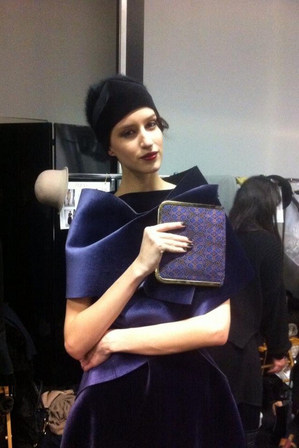 Luca az Emporio Armani show előtt