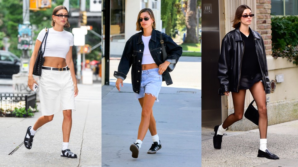 A nyári szezonban Hailey Bieber csendben újra divatba hozta a zokni-szandál párosát - egy visszatérés, amit nem vártunk, de nagyon úgy tűnik, hogy szükségünk van rá