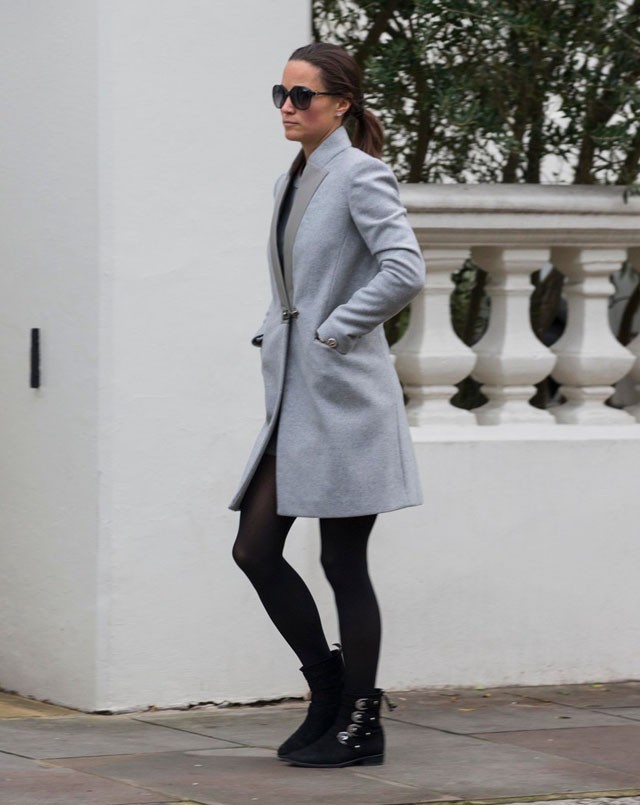 pippa middleton, szövetkabát, hercegné, bokacsizma