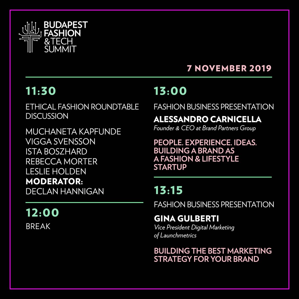 Íme a budapesti divathét szakmai konferenciájának teljes programja!