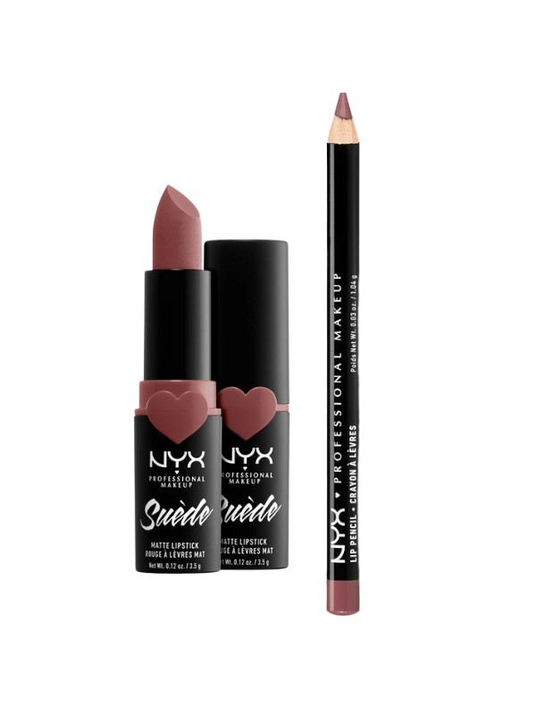 Hideg tónusúaknak - Suede Matte ajakrúzs (Brunch Me) és Slim szájceruza (Peekaboo) NYX PROFESSIONAL MAKEUP - nyxcosmetics.com