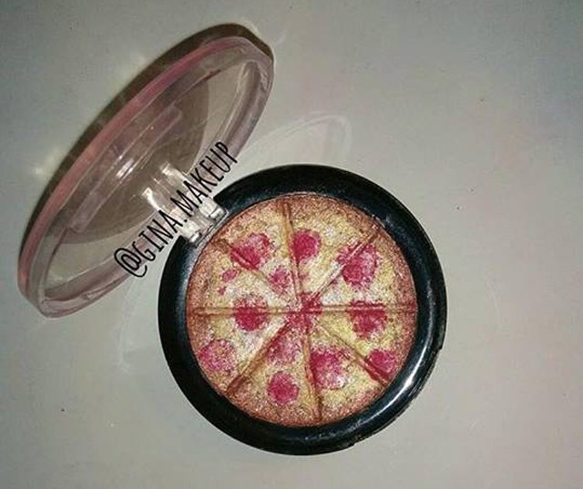 highlighter, fénykrém, instagram, sminktermék, csináld magad, pizza smink, pizza highlighter, gina, gina makeup