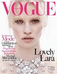 Lara a holland Vogue címlapján