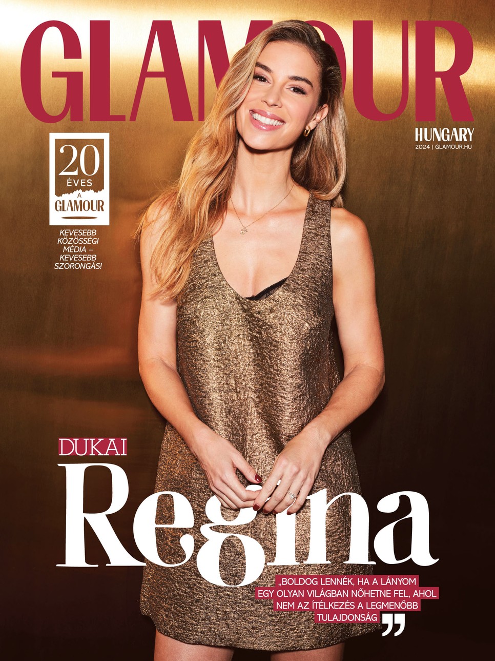 Dukai Regina GLAMOUR 20 digitális címlap