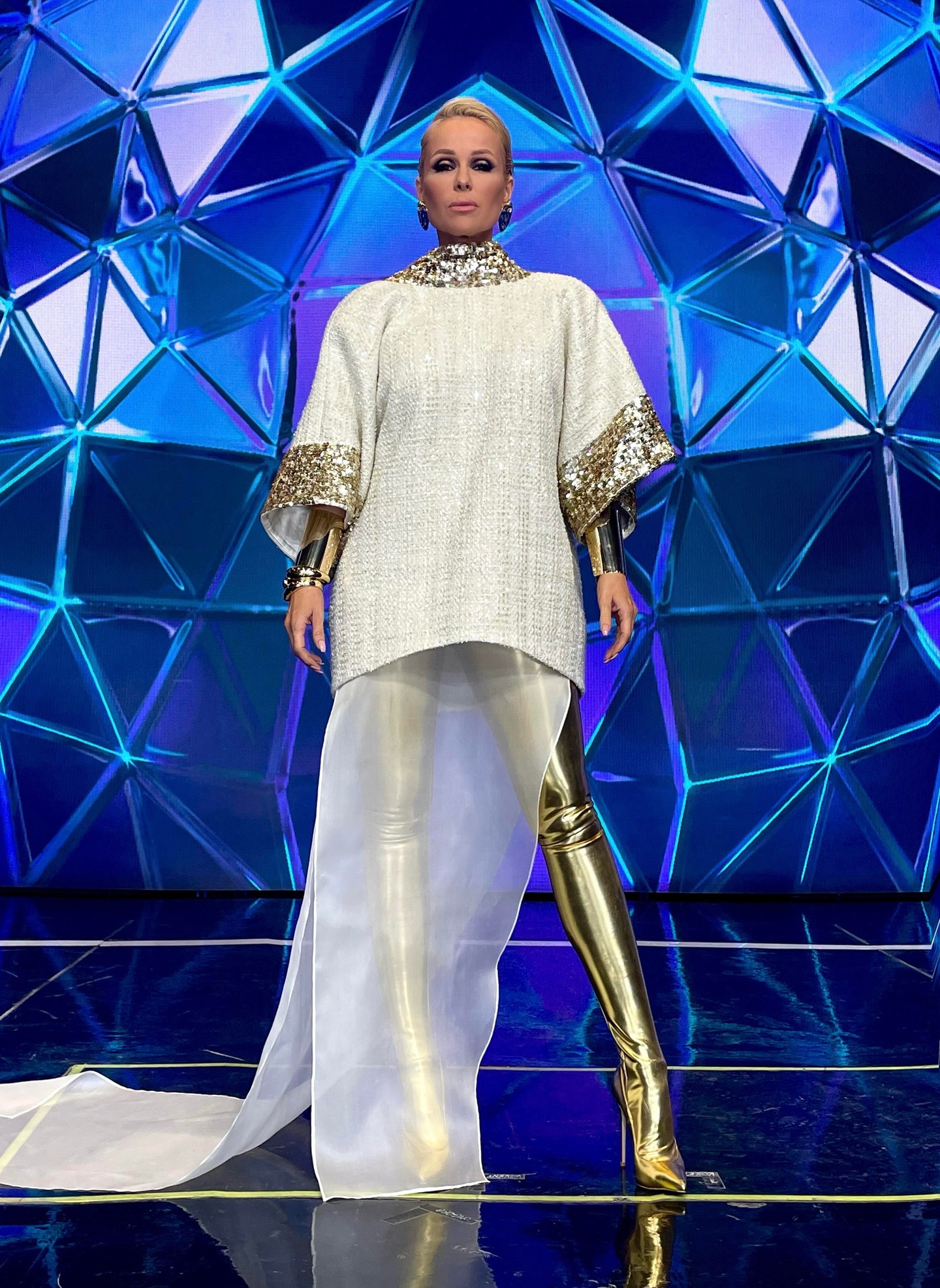 Köllő Babett Kiss Márk tervezte ruhában a Sztárban sztár leszek! adásában