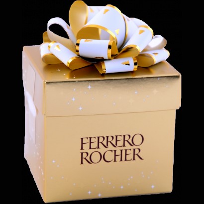 Ajándékdoboz tejcsokoládéval és mogyoródarabkákkal borított ropogós ostya FERRERO ROCHER 999 Ft/75 g auchan.hu