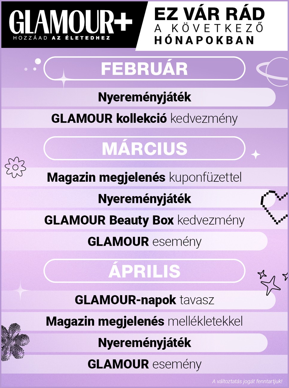 Mutatjuk mi vár rád a következő hónapokban!