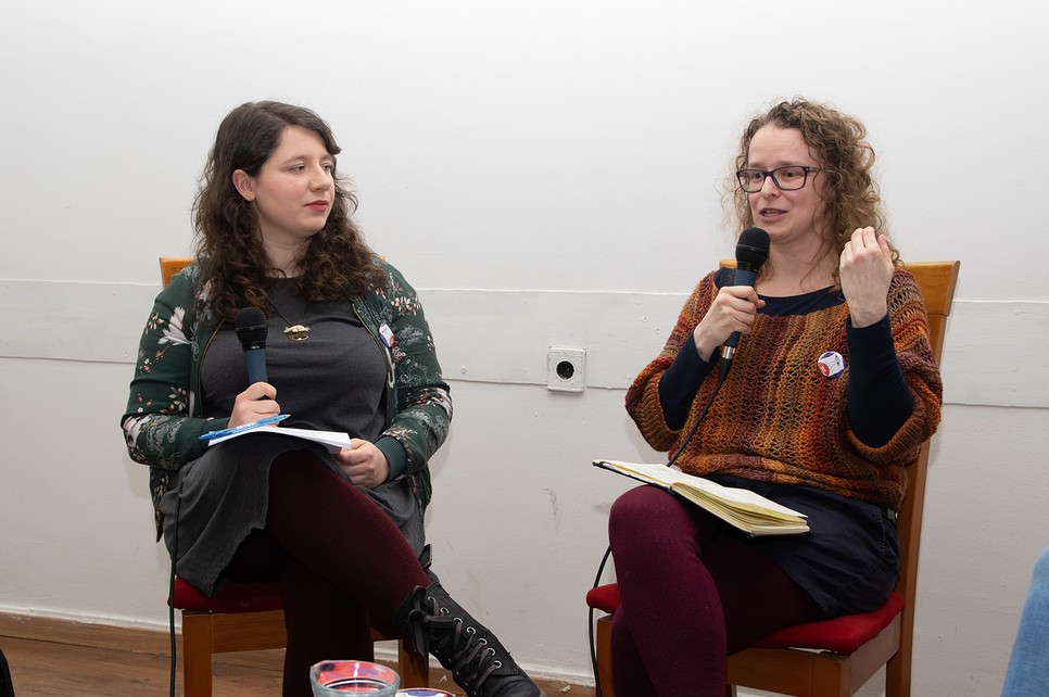 Fernengel Ágnes és Udvarhelyi Tessza, a Politikus Műhely Képzés szervezői