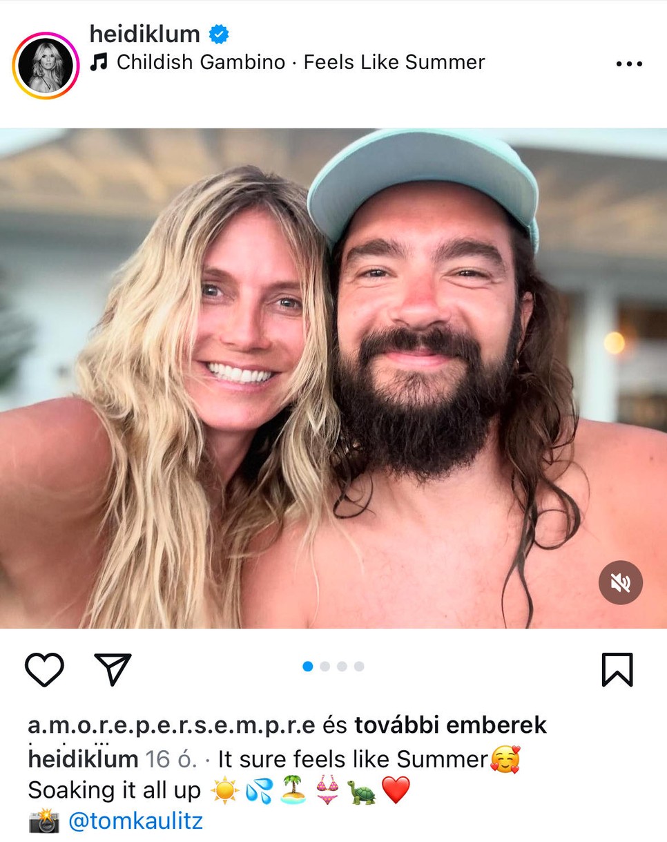 Heidi Klum és férje élvezik az augusztusi napsütést