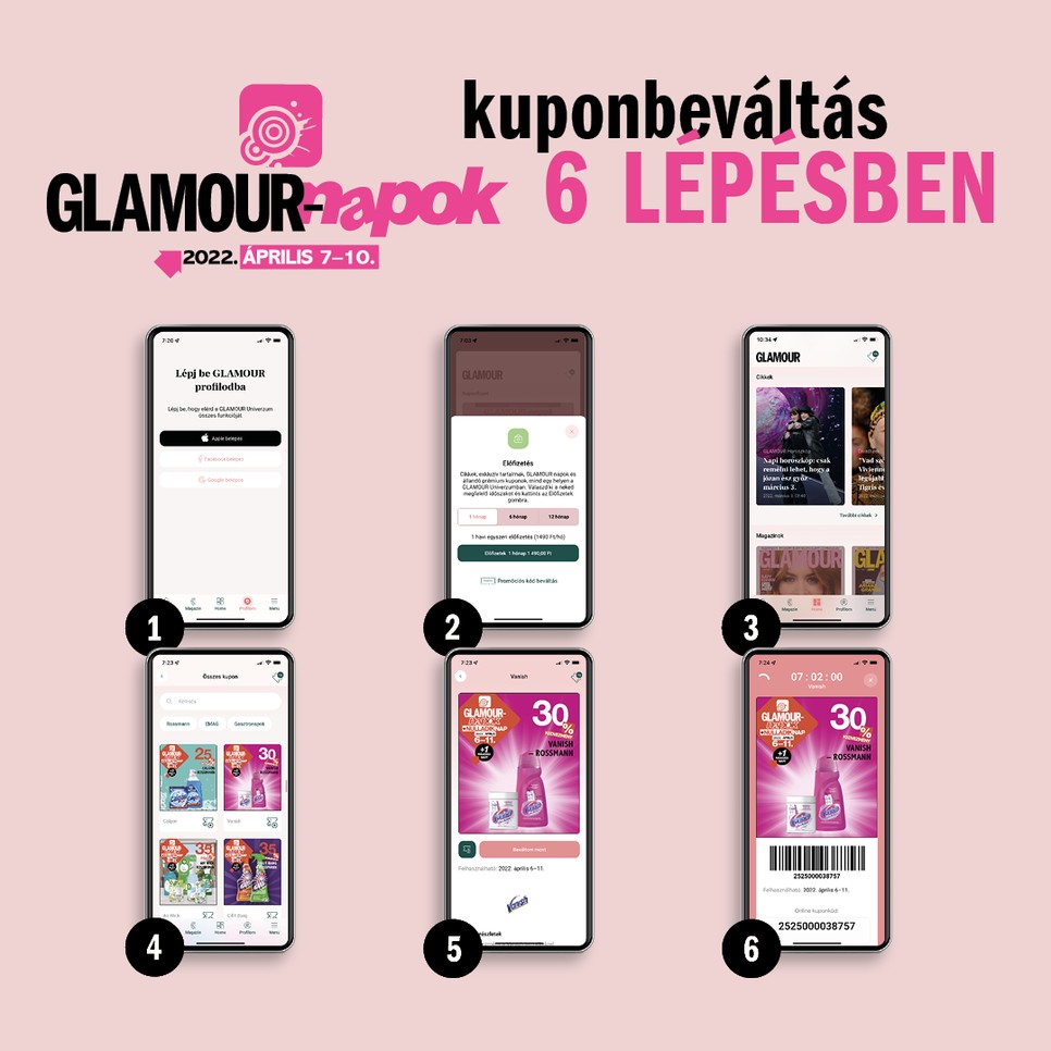 A GLAMOUR UNIVERZUM-applikációban is letöltheted az áprilisi számot és a GLAMOUR-napok kuponokat