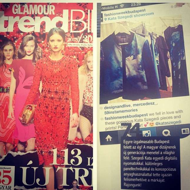 Szegedi Kata boldogan mutogatja Trendbibliás megjelenését.