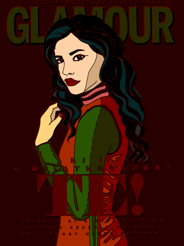 Divatkifestő, Glamour, Vogue, kifestő, színezés, gif, divatfotó, divatszerkesztő, Pintér Judit, Kökény Nikoletta, photoshop, divat
