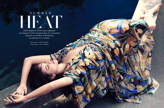 Palvin Barbi a görög divatmagazin címlapján