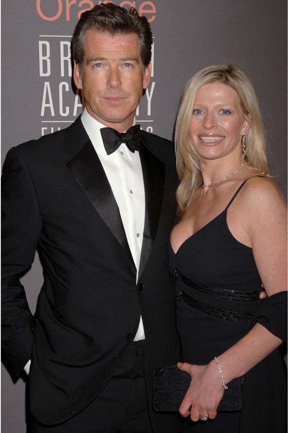 Pierce Brosnan és lánya Charlotte Emily 2006-ban a BAFTA díjátadón