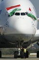 Megérkezett az Airbus 380 Budapestre