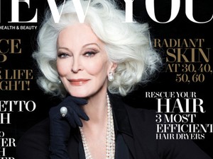 83 évesen, alig ruhában is tökéletes modell és címlapsztár