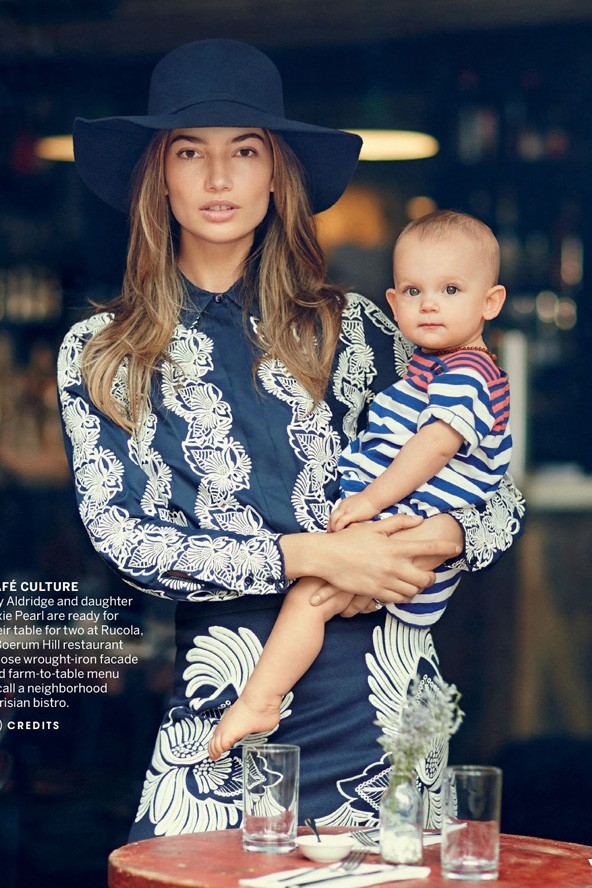 Lily Aldridge és kislánya, Dixie Pearl