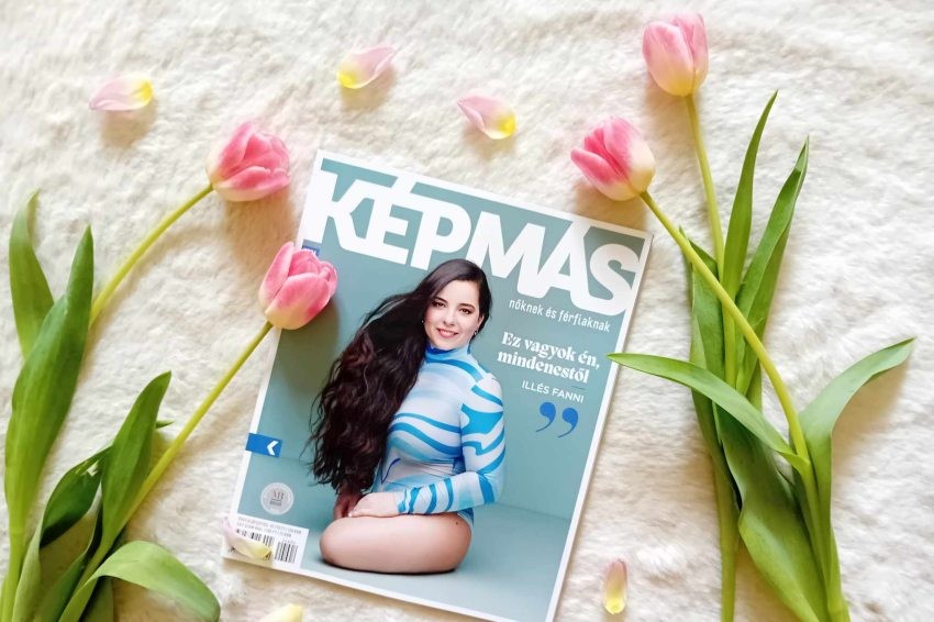 Illés Fanni világbajnok úszó a Képmás magazin címlaján Body: Elysian, Fotó: Képmás magazin