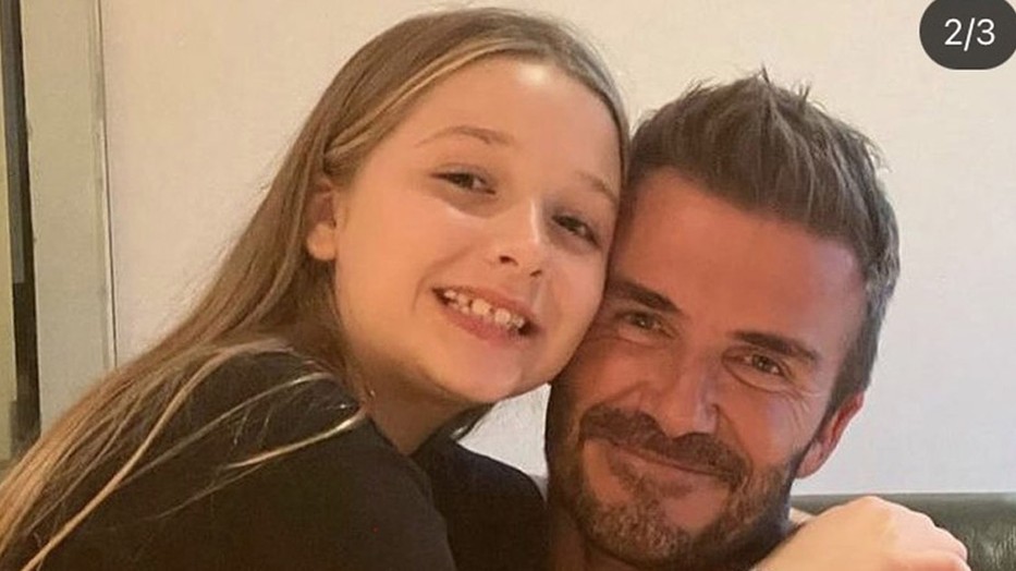  Harper Seven Beckham és apukája David Beckham az Instagram kedvecei