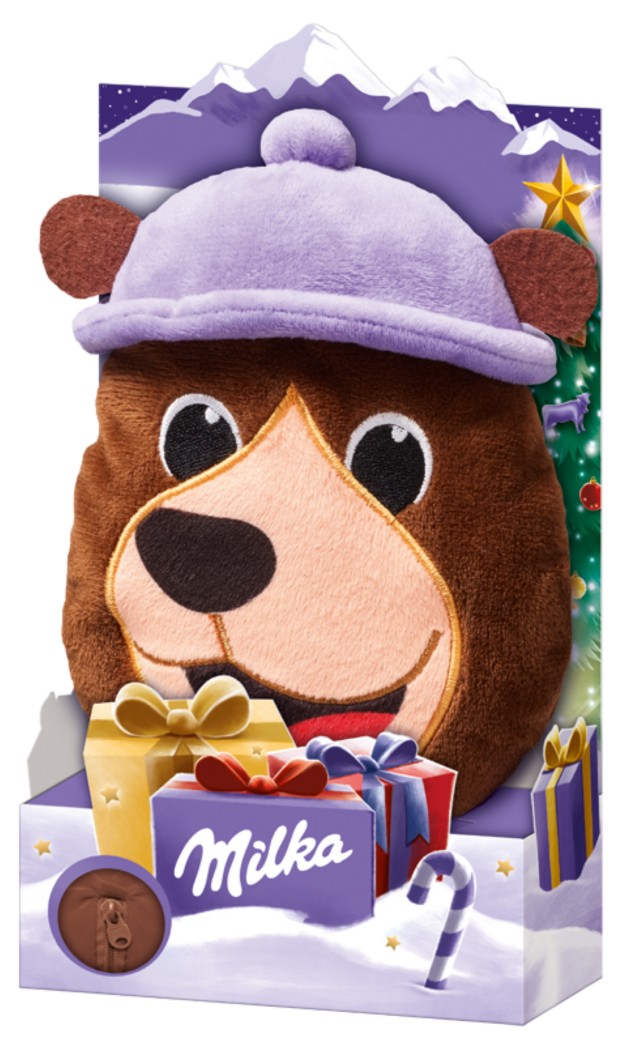 Csokiválogatás plüss macival MILKA milka.hu