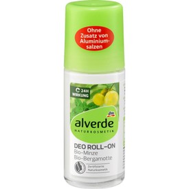 Alverde Golyós dezodor, bio menta és bio bergamott 699 Ft/50 ml (13,98 Ft/1 ml)