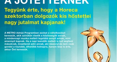 Hangot adnak a jótetteknek- METRO Adnijó program