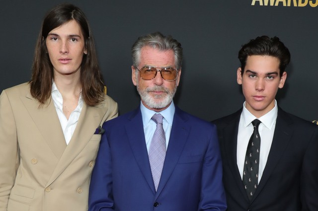Pierce Brosnan a fiaival, Dylan és Paris Brosnannel