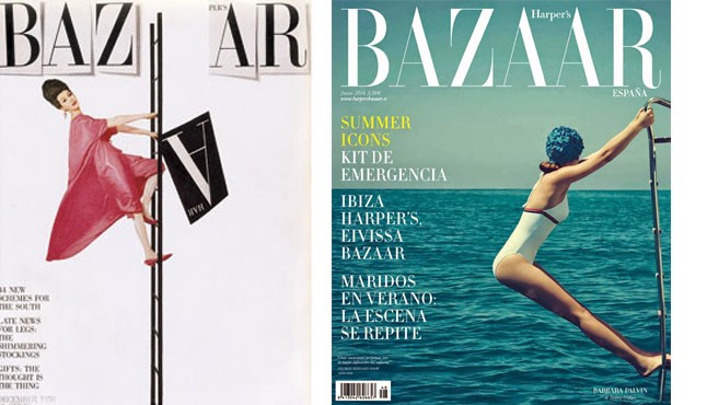 Richard Avedon fotója 1959-ből és Xevi Muntané címlapja Palvin Barbival