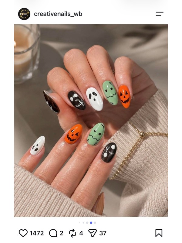 Az ősz és a halloween szerelmeseink garantált kedvence lesz ez a tökös-zombis köröm