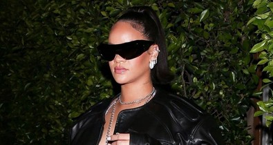 A várandós Rihanna megint kiverte a biztosítékot szexi bőrszettjével