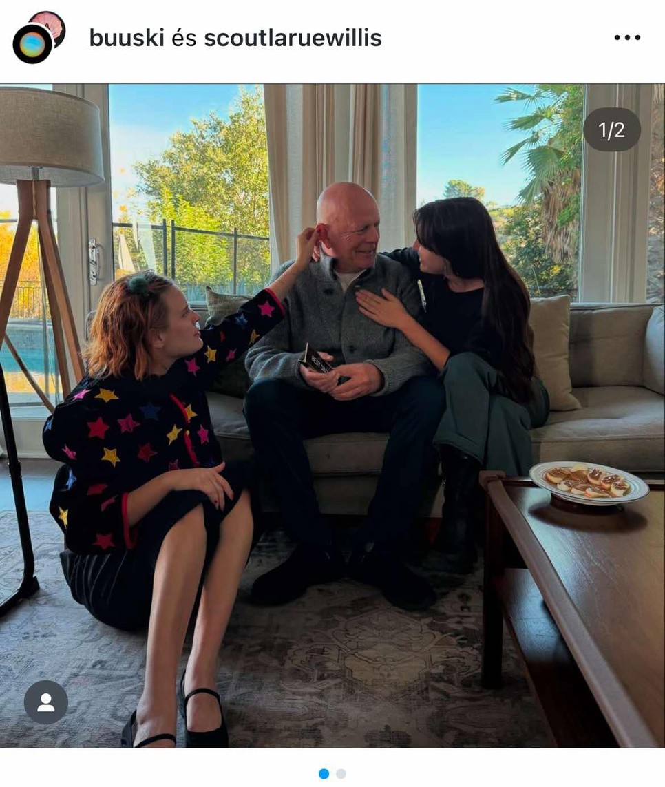 Bruce Willis lányaival ünnepli a hálaadást