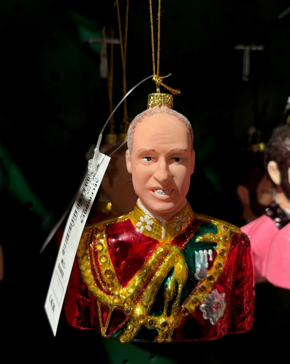 Vilmos herceg, mint karácsonyfadísz a Selfridgesben