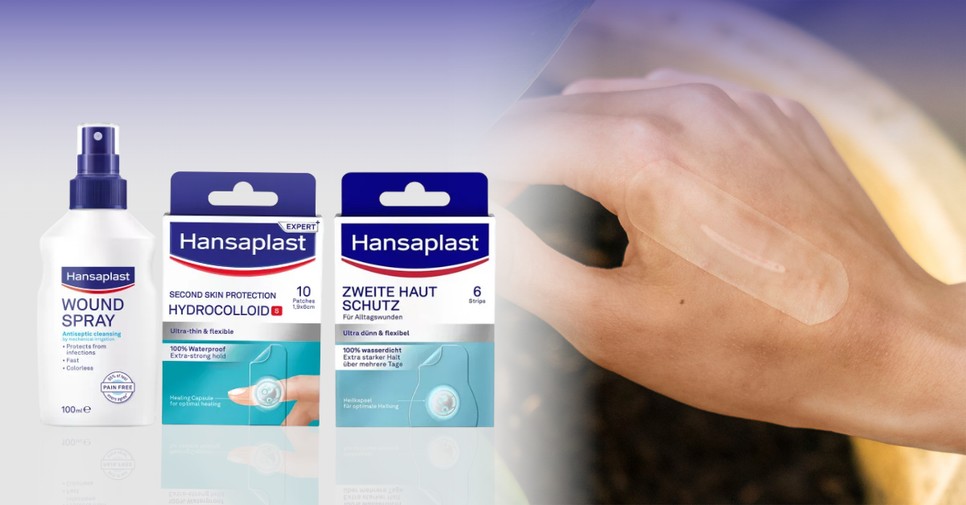 A tapasz puha gélpárnát képez és kényelmesen a helyén marad – még kézmosás, gépelés vagy kertészkedés közben is.