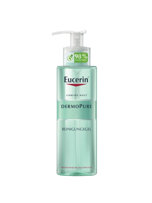 Dermopure mélytisztító zselé EUCERIN 6999 Ft/400 ml (17,49 Ft/1 ml)