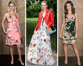 Cavalli kimeríthetetlen ötlettára a természet. Imád fotózni, és a megörökített virágokat mintaként láthatjuk viszont számos kreációján. Kiera Chaplin, Suki Waterhouse és Cindy Crawford ilyenekben pompázik.