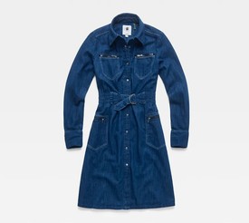 Hosszúujjú öves farmerruha G-STAR 50900 Ft -20%