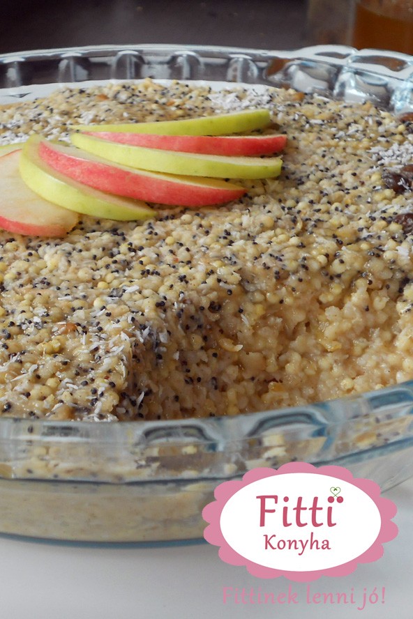 Almás-mákos köles, köles, recept, fitti konyha