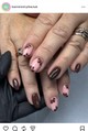 Barna virágos körmök 
