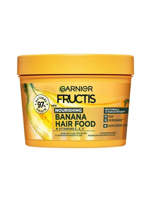 Fructis Hair Food Banana hajpakolás GARNIER 2499 Ft/400 ml (6,24 Ft/1 ml) a Rossmann üzleteiben és online, GLAMOUR kuponnal, 25% kedvezménnyel 1874 Ft 