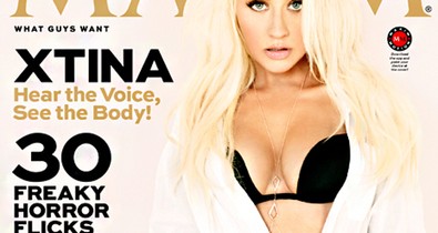 Christina Aguilera szexi fehérneműben a Maxim magazin címlapján