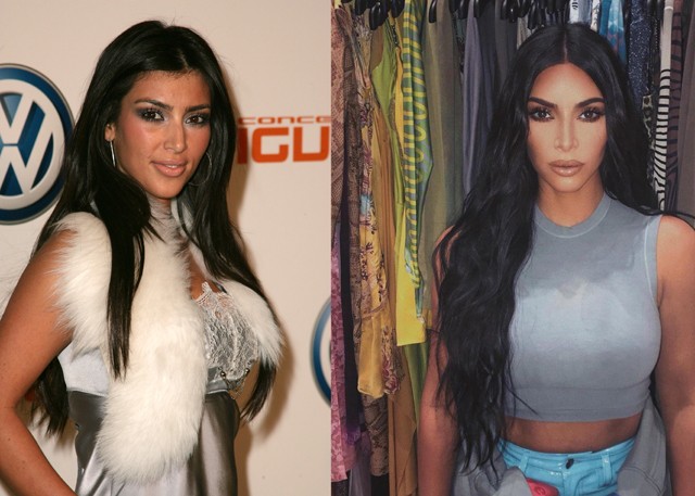 Kim Kardashian 2006-ban és most