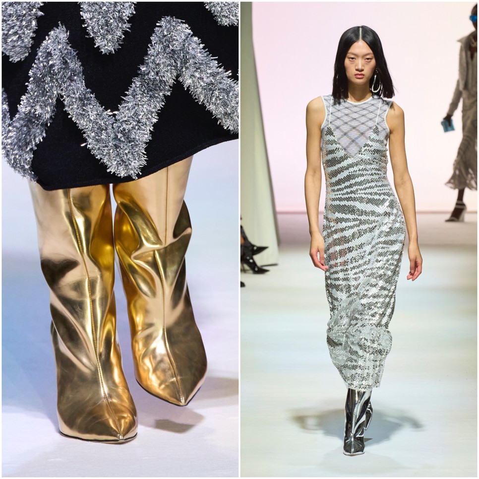 Missoni elegáns stílusba álmodta bele a metál csizma trendet