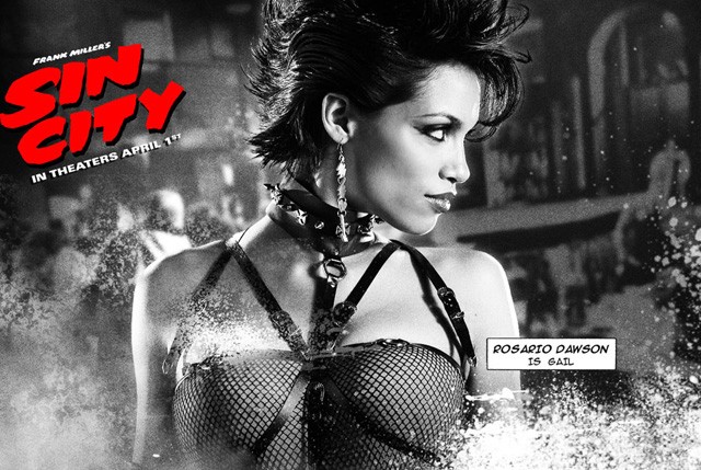 Rosario Dawson a Sin City moziplakátján