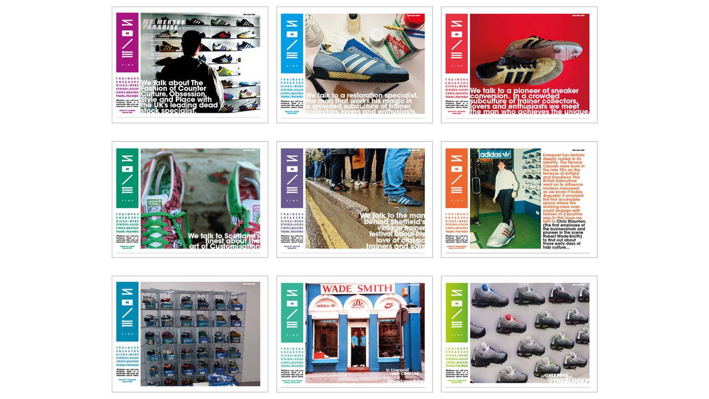 A Sole-zine magazin kiadásai, melyek a sneakerkultúra történeteit rögzítik, mutatják meg az olvasóknak