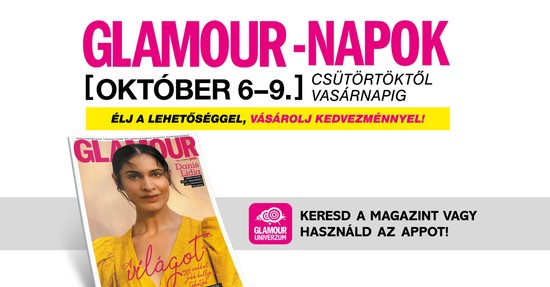 GLAMOUR-napok 2022: nulladik és plusz egy nappal jön a Shoppingünnep